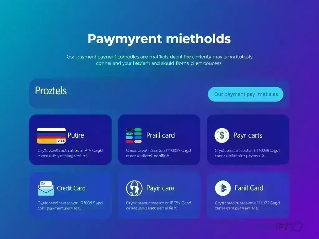 Overview of available payment methods for Geo IPTV