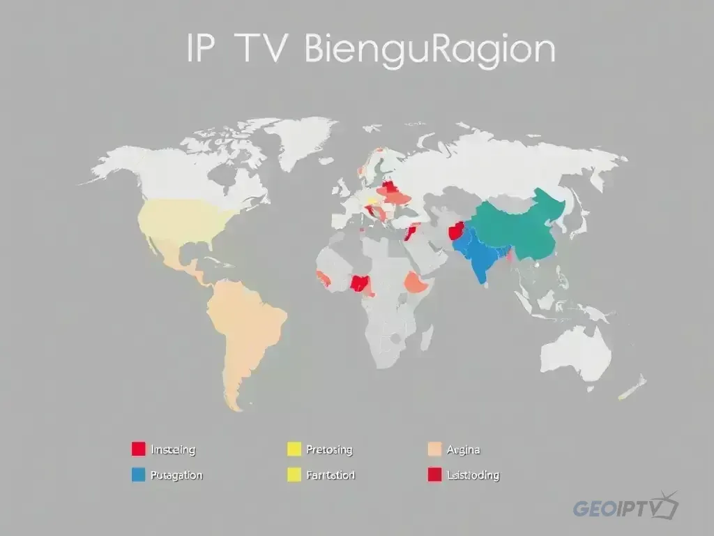 World map showing IPTV regulations by region